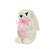 Coelho Pelo Macio Laço Rosa Cílios Longos P - 20cm x 10m x 13cm - Cromus Páscoa - Rizzo Embalagens - Imagem 1