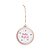 Enfeite para Pendurar Redondo Feliz Natal - Branco - 8cm - 1 unidade - Cromus - Rizzo - Imagem 1