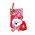Enfeite para Pendurar Bota Urso com Gorro Vermelho - 16cm - 1 unidade - Cromus - Rizzo - Imagem 1