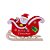 Enfeite de Mesa Trenó com Papai Noel - 17cm - 1 unidade - Cromus - Rizzo - Imagem 1