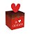 Caixa Pop Up Eu Amo Chocolate P 7x7x7cm - 10 unidades - Cromus Páscoa - Rizzo Embalagens - Imagem 1