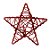 Estrela Rattan Vermelho 15cm - 01 unidade - Cromus Natal - Rizzo - Imagem 1