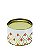 Lata para Bombons Branco Detalhes Coral P - 7x10cm - 01 unidade - Cromus - Rizzo Embalagens - Imagem 1