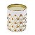 Lata para Bombons Branco Detalhes Coral G - 12x10cm - 01 unidade - Cromus - Rizzo Embalagens - Imagem 1