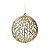 Bola com Glitter Vazada Ouro 12cm - 01 unidade - Cromus Natal - Rizzo - Imagem 1