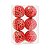 Kit Bolas Texturizado Vermelho 8cm - 06 unidades - Cromus Natal - Rizzo - Imagem 1