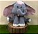 Elefante do Safári em Feltro - 01 Unidade - Pé de Pano - Rizzo Festas - Imagem 1