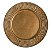 Sousplat Tecido com Borda Quadriculada Ouro 33cm - 01 unidade - Cromus Natal - Rizzo - Imagem 1