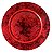 Sousplat com Flores Vermelho 33cm - 01 unidade - Cromus Natal - Rizzo - Imagem 1