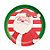 Prato de Sobremesa Papai Noel Bamboo 10cm - 01 unidade - Cromus Natal - Rizzo - Imagem 1