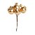 Pick Romãs Ouro 12cm - 01 unidade - Cromus Natal - Rizzo - Imagem 1