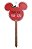 Pick Grande para Jardim para Decoração Mickey Pare Vermelho 90cm - 01 unidade Natal Disney - Cromus - Rizzo - Imagem 1