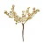 Pick Galho Glitter Ouro 15cm - 01 unidade - Cromus Natal - Rizzo Embalagens - Imagem 1
