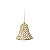 Enfeite para Pendurar Sino Ouro Tam P 10cm - 01 unidades - Cromus Natal - Rizzo - Imagem 1