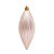Enfeite para Pendurar Pino com Gomos Nude 13cm - 04 unidades - Cromus Natal - Rizzo - Imagem 1