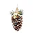Enfeite para Pendurar Pinha 12cm - 01 unidade - Cromus Natal - Rizzo - Imagem 1