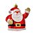 Enfeite para Pendurar Noel Vermelho 9cm - 03 unidades - Cromus Natal - Rizzo - Imagem 1
