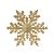 Enfeite para Pendurar Floco de Neve Ouro 15cm - 06 unidades - Cromus Natal - Rizzo - Imagem 1