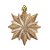 Enfeite para Pendurar Floco de Neve Marfim e Ouro 10cm - 01 unidade - Cromus - Rizzo - Imagem 1
