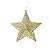 Enfeite para Pendurar Estrela Ouro Tam G 22cm - 01 unidade - Cromus Natal - Rizzo - Imagem 1