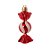 Enfeite para Pendurar Bala Glitter Vermelho 5cm - 05 unidades - Cromus - Rizzo - Imagem 1