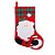 Bota Xadrez Noel Vermelho e Verde 40cm - 01 unidade - Cromus Natal - Rizzo - Imagem 1