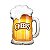Balão de Festa Microfoil 35" 89cm - Caneca de Cerveja Cheers - 01 Unidade - Qualatex - Imagem 1
