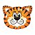 Balão de Festa Microfoil 30" 76cm - Tigre - 01 Unidade - Qualatex - Rizzo Balões - Imagem 1