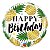 Balão de Festa Microfoil 18" 45cm - Happy Birthday Abacaxi - 01 Unidade - Qualatex - Rizzo Balões - Imagem 1