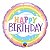 Balão de Festa Microfoil 18" 45cm - Happy Birthday Arco-Íris - 01 Unidade - Qualatex - Rizzo Balões - Imagem 1