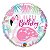 Balão de Festa Microfoil 18" 45cm - Happy Birthday Flamingo - 01 Unidade - Qualatex - Rizzo Balões - Imagem 1