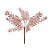 Pick Galho Frutas Glitter Rose Gold 15cm - 01 unidade - Cromus Natal - Rizzo - Imagem 1