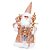 Noel em Pé com Cetro Rose e Branco 32cm  - 01 unidade - Cromus Natal - Rizzo - Imagem 1