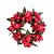 Mini Guirlanda Frutos Vermelhos e Folhas Verdes 6cm - 01 unidade - Cromus Natal - Rizzo - Imagem 1