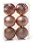 Kit Bolas Texturizadas Gomos Rose Gold 10cm - 06 unidades - Cromus Natal - Rizzo - Imagem 1