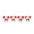 Bola de Natal Laço e Sapato Minnie - Branco/Vermelho - 8cm - 4 unidades - Cromus - Rizzo - Imagem 1