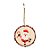 Enfeite para Pendurar Redondo de Madeira - Noel - 8cm - 1 unidade - Cromus - Rizzo - Imagem 1