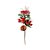 Galho Folhas, Frutas e Pinha - Verde/Vermelho - 25cm - 1 unidade - Cromus - Rizzo - Imagem 1