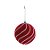 Bolas de Natal Listras em Espiral - Vermelho/Branco - 10cm - 4 unidades - Cromus - Rizzo - Imagem 1
