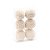 Bolas de Natal com Cordão - Branco/Cru - 8cm - 6 unidades - Cromus - Rizzo - Imagem 1