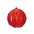 Kit Bolas com Losango Vermelho 8cm - 06 unidades - Cromus Natal - Rizzo - Imagem 1