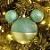 Kit Bola Mickey Verde e Ouro Glitter 6cm - 06 unidades - Natal Disney - Cromus - Rizzo - Imagem 3