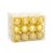 Kit Bola Fosca Texturizadas Brilho Ouro 3cm - 24 unidades - Cromus Natal - Imagem 1