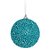 Bola de Natal Azul com Glitter - 6 Unidades - 8cm  - 6 unidades - Cromus - Rizzo - Imagem 1