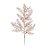 Galho Curto Folhas Glitter Rose Gold 25cm - 01 unidade - Cromus Natal - Rizzo - Imagem 1