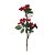 Galho Curto Folhas Frutas Vermelhas 25cm - 01 unidade - Cromus Natal - Rizzo - Imagem 1