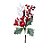 Galho Curto Folhas Frutas e Romã Vermelho 20cm - 01 unidade - Cromus Natal - Rizzo - Imagem 1