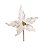 Flor Cabo Curto Poinsettia de Veludo Branco e Ouro 15cm - 01 unidade - Cromus Natal - Rizzo - Imagem 1