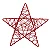 Estrela Rattan Vermelho 30cm - 01 unidade - Cromus Natal - Rizzo - Imagem 1