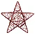 Estrela Rattan Vermelho 25cm - 01 unidade - Cromus Natal - Rizzo - Imagem 1